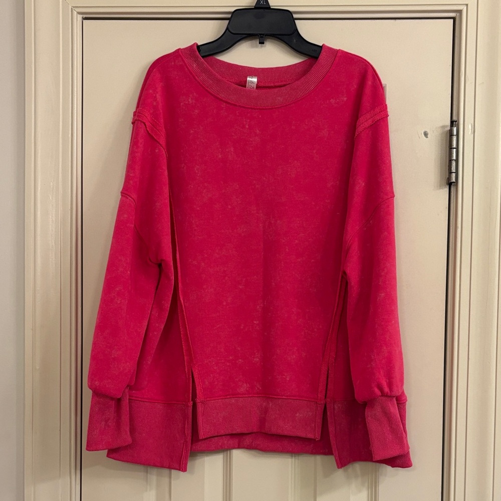 Casual Pink Women's Sweatshirt